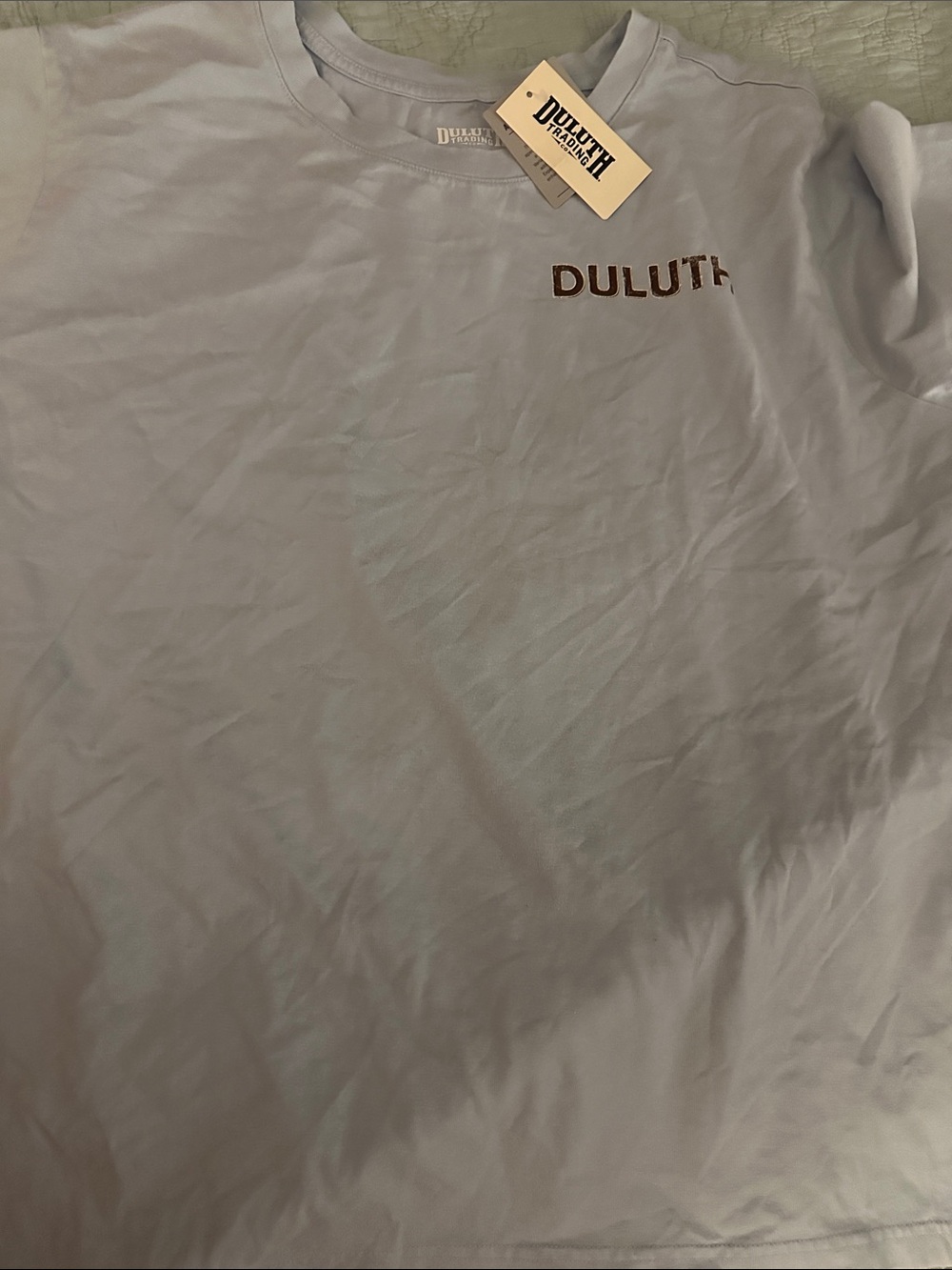 Duluth Trading Co Light Blue Short-Sleeve Logo Tee